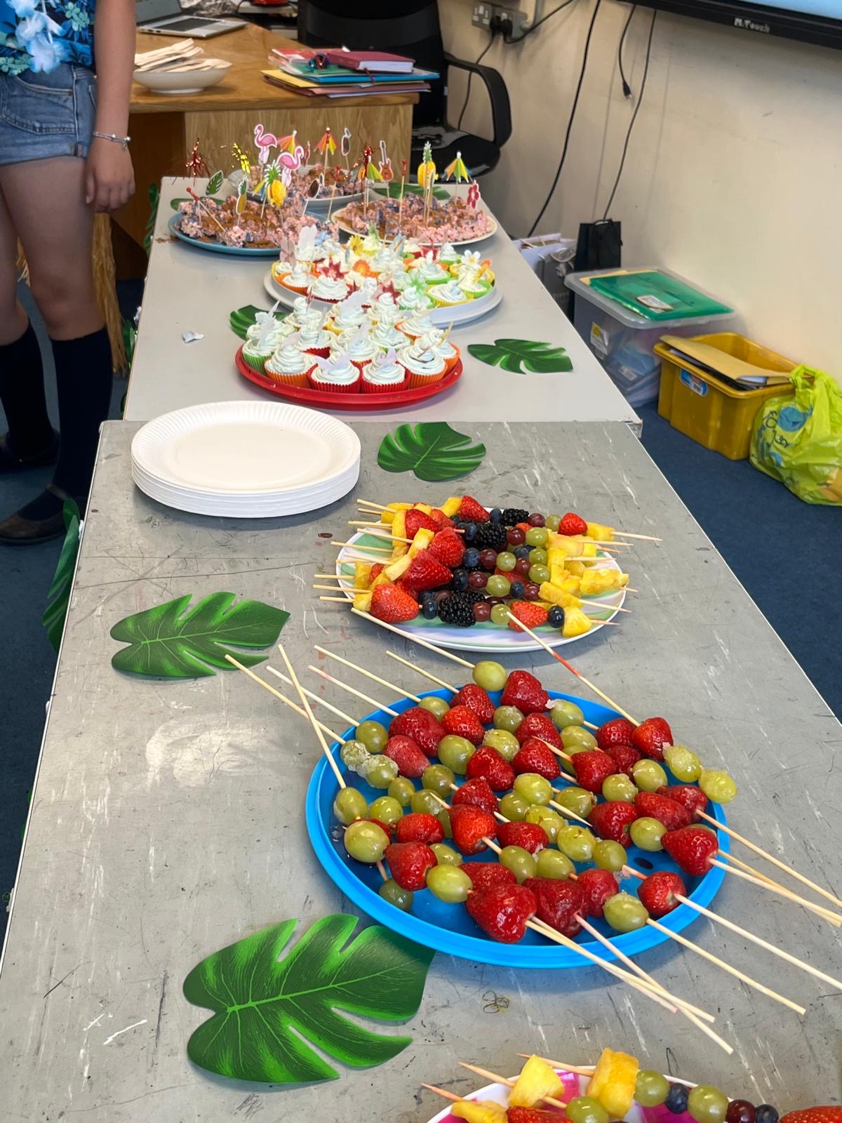 Fruit kebabs